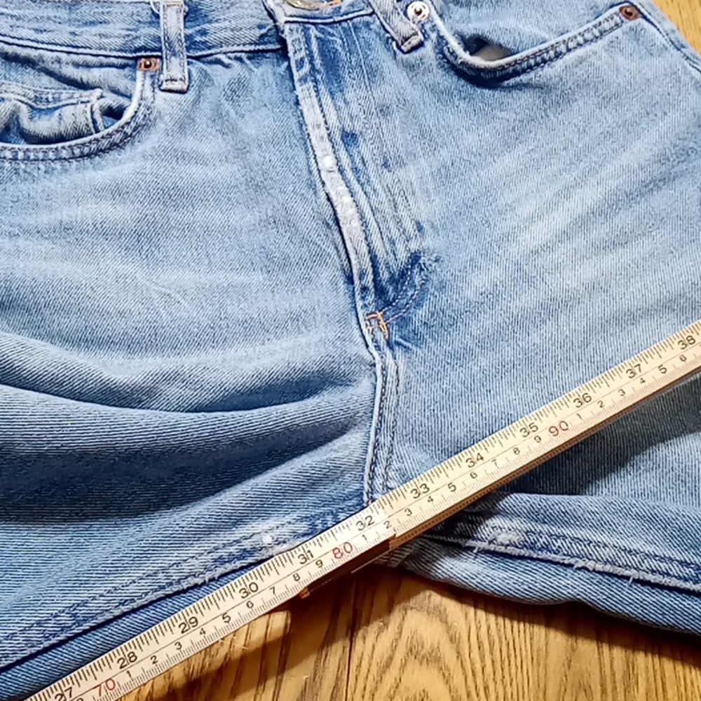ZARA Jeans Womens 2 Flare Flared Blue Denim Pants Casual Work Spring Summer - Picture 4 of 8